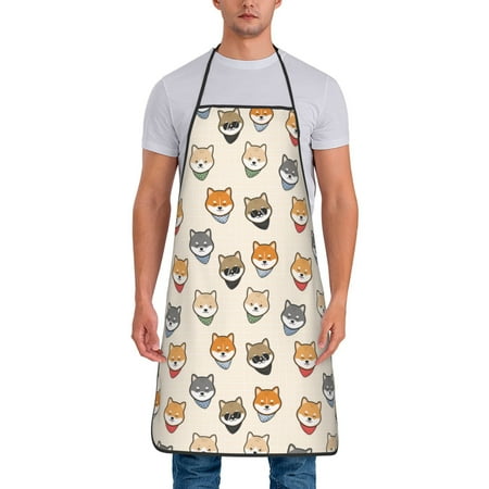Naloa 1Pack Adjustable Bib Apron Waterdrop Resistant Cooking Kitchen Aprons for Women Men Chef Shiba Head Face Print
Naloa 1Pack Adjustable Bib Apron Waterdrop Resistant Cooking Kitchen Aprons for Women Men Chef Shiba Head Face Print