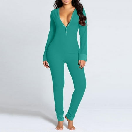 Gifts for Christmas Bidobibo Women s Sexy Onesie Pajamas Long Sleeve V Neck Bodycon Bodysuits Butt Button Back Flap Jumpsuit Rompers Nightwear
Gifts for Christmas Bidobibo Women s Sexy Onesie Pajamas Long Sleeve V Neck Bodycon Bodysuits Butt Button Back Flap Jumpsuit Rompers Nightwear