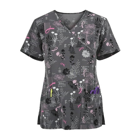 UDAXB Womens Nursing Scrub Tops Valentine s Day Love Heart Printed Working Uniform Short Sleeve V-Neck Workwear Blouse T-shirt with Pockets
UDAXB Womens Nursing Scrub Tops Valentine s Day Love Heart Printed Working Uniform Short Sleeve V-Neck Workwear Blouse T-shirt with Pockets