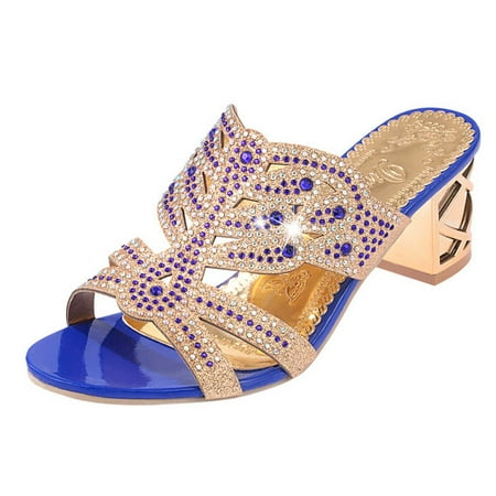 Plus Size Sandals for Women Mid Heel Buckle Sandals Ankle Strap Rhinestone Outdoor Sandals Shoes Blue 7
Plus Size Sandals for Women Mid Heel Buckle Sandals Ankle Strap Rhinestone Outdoor Sandals Shoes Blue 7
