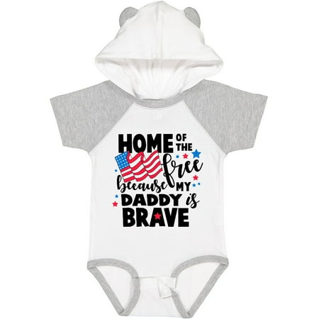 Inktastic Home of the Free Because My Daddy is Brave with Flag Gift Baby Boy or Baby Girl Bodysuit
Inktastic Home of the Free Because My Daddy is Brave with Flag Gift Baby Boy or Baby Girl Bodysuit