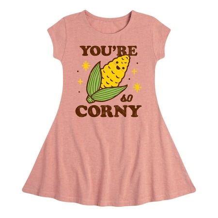 Instant Message - You re So Corny - Toddler & Youth Girls Fit & Flare Dress