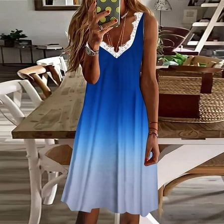 Leesechin Deals Womens Skirts Maxi Dresses Off Shoulder Loose Sexy V-Neck Printing Summer Lace Sleeveless Mini Dress on Clearance
Leesechin Deals Womens Skirts Maxi Dresses Off Shoulder Loose Sexy V-Neck Printing Summer Lace Sleeveless Mini Dress on Clearance