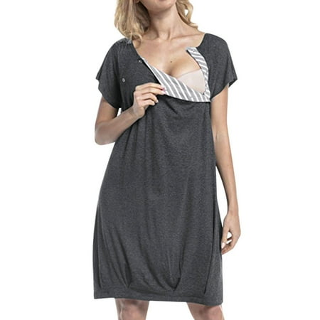 Long Wrap Dress Womens Maternity Mommy Summer Short Sleeve Solid Color Button Nursingg Dress For Breastfeeding With Pocket Her Leather Coat
Long Wrap Dress Womens Maternity Mommy Summer Short Sleeve Solid Color Button Nursingg Dress For Breastfeeding With Pocket Her Leather Coat