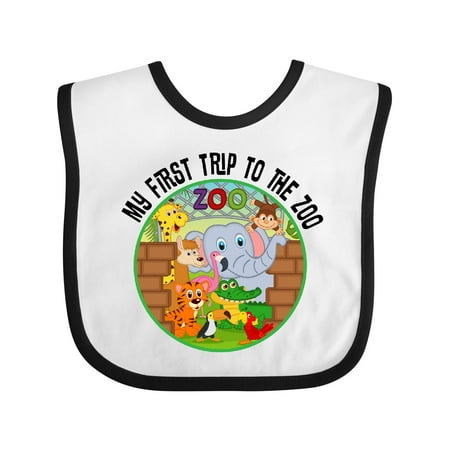 Inktastic First Trip to the Zoo Gift Baby Boy or Baby Girl Bib