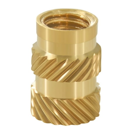 100pcs Hot Melt Copper Nut Brass Knurled Threaded Nuts Double Twill Knurled