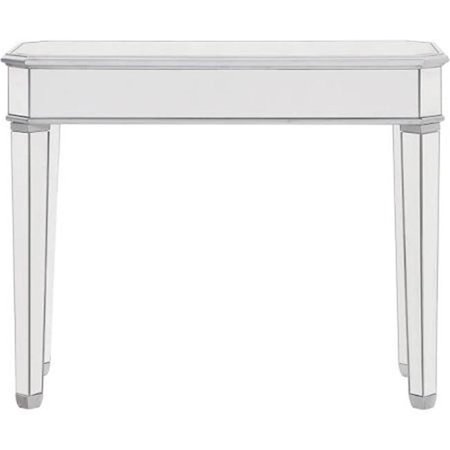 Convenience Concepts Chamberlan Rectangle Console Table, Silver paint - 32 x 40.625 x 16.5 in.