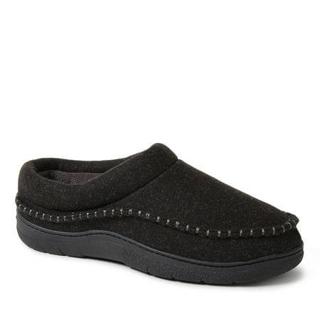 Dearfoams Men s Thompson Wool Blend Whipstitch Clog Indoor/Outdoor Slipper