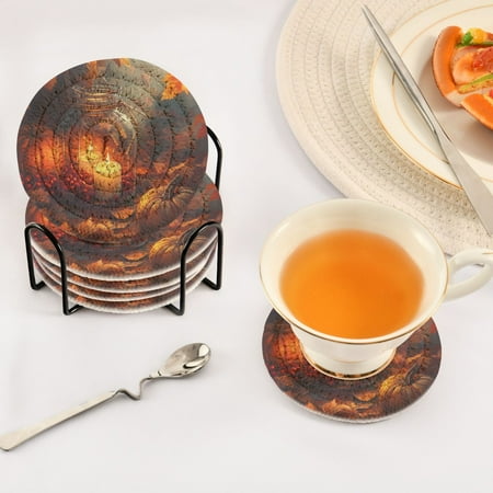 YAZAOO 6Pcs Drink Coasters With Holder 3.94Inch Candle in Autumn Setting Creative Coil Coaster Coasters Colors Absorbent Coasters for Drinks Coasters Set Thicken Heat for Home Table
YAZAOO 6Pcs Drink Coasters With Holder 3.94Inch Candle in Autumn Setting Creative Coil Coaster Coasters Colors Absorbent Coasters for Drinks Coasters Set Thicken Heat for Home Table