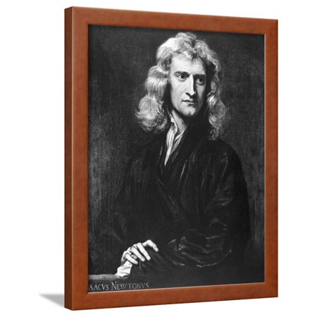 Portrait of Sir Isaac Newton by Godfrey Kneller Framed Print Wall Art