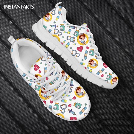 Cartoon Nurse Pattern Flat Shoes Women Summer Mesh Breathable Lace Up Sneaker Nurse Jogging Shoe Lightweight Woman Sneakers
Cartoon Nurse Pattern Flat Shoes Women Summer Mesh Breathable Lace Up Sneaker Nurse Jogging Shoe Lightweight Woman Sneakers