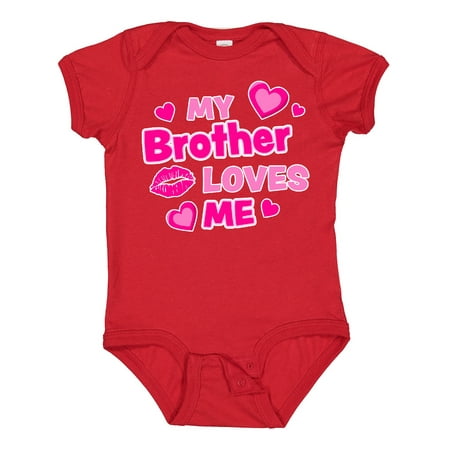 Inktastic My Brother Loves Me with Hearts and Kiss Gift Baby Boy or Baby Girl Bodysuit
Inktastic My Brother Loves Me with Hearts and Kiss Gift Baby Boy or Baby Girl Bodysuit