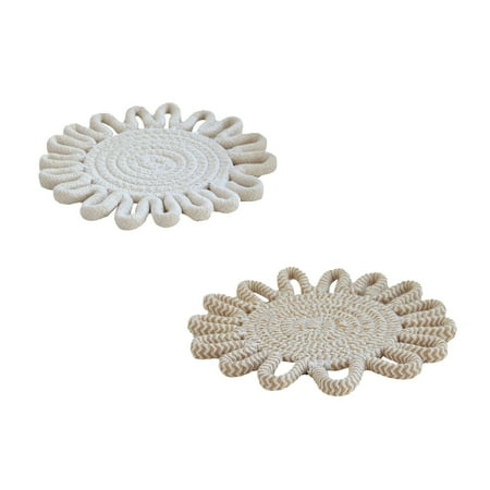 2pcs Weaving Heat Thermal Pad Home Daily Necessities Flower Shaped Dining Rope Handmade Pot *2PCS
2pcs Weaving Heat Thermal Pad Home Daily Necessities Flower Shaped Dining Rope Handmade Pot *2PCS