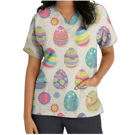 LWZWM Scrub Tops for Women 2023 Nurse Working Uniforms Short Sleeve V Neck Shirts Tee Easter Tee Pocket Scrubs Easter Eggs Blouse Khaki XL
LWZWM Scrub Tops for Women 2023 Nurse Working Uniforms Short Sleeve V Neck Shirts Tee Easter Tee Pocket Scrubs Easter Eggs Blouse Khaki XL