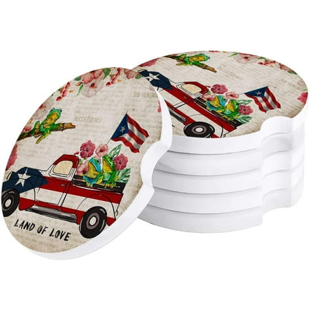 FMSHPON Puerto Rico Truck with Hibiscus Frog Retro Newspaper Set of 4 Car Coaster for Drinks Absorbent Ceramic Stone Coasters Cup Mat with Cork Base for Home Kitchen Room Coffee Table Bar Decor
FMSHPON Puerto Rico Truck with Hibiscus Frog Retro Newspaper Set of 4 Car Coaster for Drinks Absorbent Ceramic Stone Coasters Cup Mat with Cork Base for Home Kitchen Room Coffee Table Bar Decor