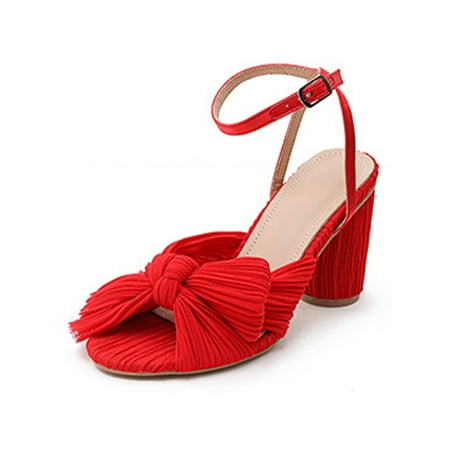 Rockomi Women Sandals Heels Chunky Heeled Sandals Bowknot Sandal Women Open Toe Fashion Dress Shoes Ankle Strap Pumps Red 8.5
Rockomi Women Sandals Heels Chunky Heeled Sandals Bowknot Sandal Women Open Toe Fashion Dress Shoes Ankle Strap Pumps Red 8.5
