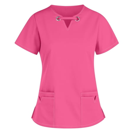 Summer Savings Clearance Deal 2023! BEFOKA Summer Tops for Womens Women Solid Color Print Casual Short Sleeve V-neck Carer Top Pink M
Summer Savings Clearance Deal 2023! BEFOKA Summer Tops for Womens Women Solid Color Print Casual Short Sleeve V-neck Carer Top Pink M