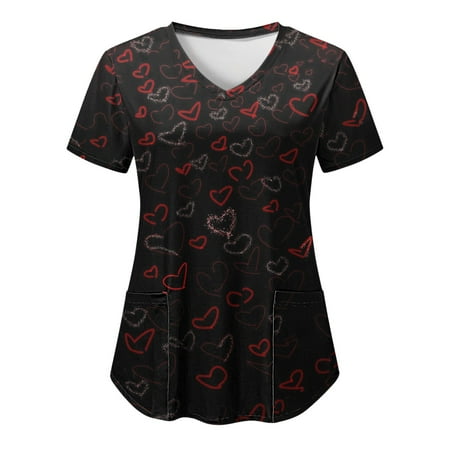 Women Scrubs Top Nurses Clothing Workwear Working Uniform T-Shirt Printed Short Sleeve Leisure V-Neck Solid Color Shirts Blouse Tops With Pockets Top Features:
Women Scrubs Top Nurses Clothing Workwear Working Uniform T-Shirt Printed Short Sleeve Leisure V-Neck Solid Color Shirts Blouse Tops With Pockets Top Features: