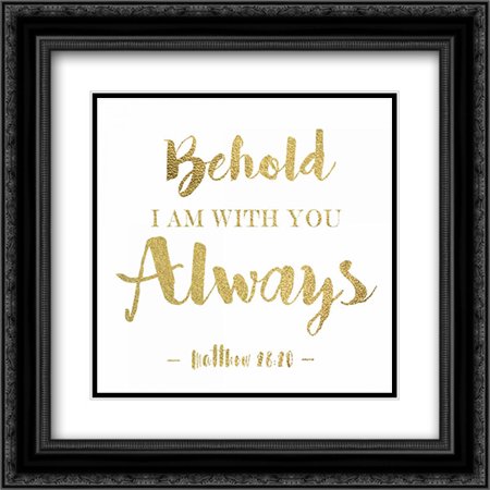 Behold 2x Matted 20x20 Black Ornate Framed Art Print by Greene, Taylor