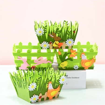 Bcloud Vivid Fine Knitted Basket Decor Non Woven Fabric Adorable Chicken Applique Candy Basket for Home
Bcloud Vivid Fine Knitted Basket Decor Non Woven Fabric Adorable Chicken Applique Candy Basket for Home
