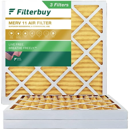 Filterbuy 11.25x11.25x2 MERV 11 Pleated HVAC AC Furnace Air Filters (3-Pack)
Filterbuy 11.25x11.25x2 MERV 11 Pleated HVAC AC Furnace Air Filters (3-Pack)