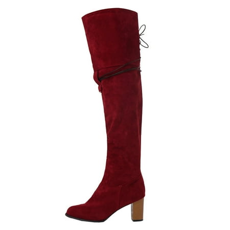 Winter Retro Women s Knee High Boot Cross-Tied Shoes Riding Boot
Winter Retro Women s Knee High Boot Cross-Tied Shoes Riding Boot