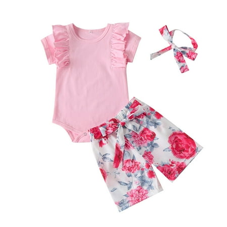 Pink Ruffle + Romper Bodysuit Outfits Flower With Headband Toddler Girls Pants Girls Outfits&Set
Pink Ruffle + Romper Bodysuit Outfits Flower With Headband Toddler Girls Pants Girls Outfits&Set