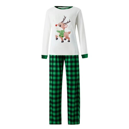 Nituyy Christmas Pajamas for Family Long Sleeve Cartoon Deer Print Tops + Plaid Pants Set
Nituyy Christmas Pajamas for Family Long Sleeve Cartoon Deer Print Tops + Plaid Pants Set
