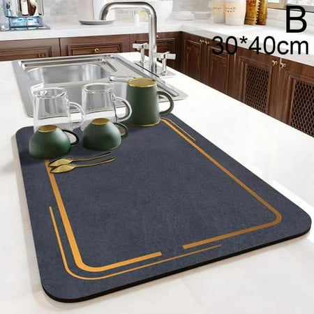 Mat Pad Drying Kitchen Drain Mat Super Absorbent Placemat Tableware Bottle|