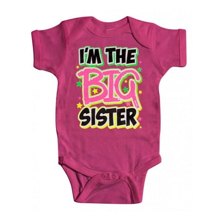 Baby I m the Big Sister Bodysuit - Hot Pink - 6M