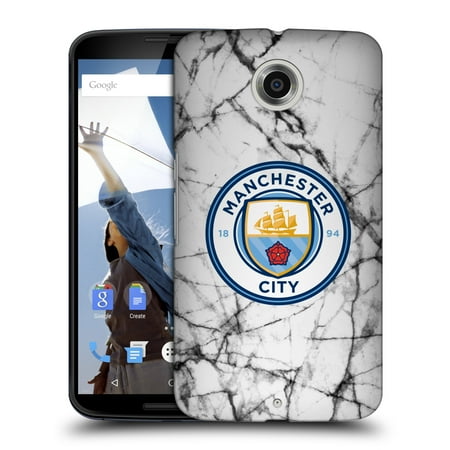 OFFICIAL MANCHESTER CITY MAN CITY FC 2017/18 MARBLE BADGE HARD BACK CASE FOR MOTOROLA PHONES 2