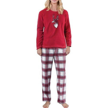 Springcmy Family Matching Christmas Plaid Long Sleeve Pajamas Sets