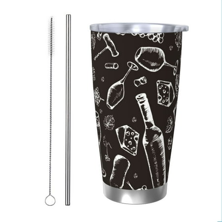 Zeuib Wine Seamless Printed 20oz Stainless Steel Insulated Car Cup Stainless Steel Thermal Cup Vacuum Insulated Leak-proof Travel Mug Cup-Straw Two-piece Set
Zeuib Wine Seamless Printed 20oz Stainless Steel Insulated Car Cup Stainless Steel Thermal Cup Vacuum Insulated Leak-proof Travel Mug Cup-Straw Two-piece Set