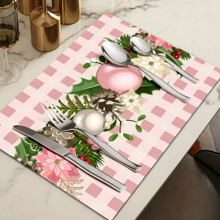 GWAAMB Christmas Placemats Set of 4 12x18 Inch Christmas Placemats for Dining Table Winter Xmas Holiday Table Mats for Home Party Kitchen Decoration
GWAAMB Christmas Placemats Set of 4 12x18 Inch Christmas Placemats for Dining Table Winter Xmas Holiday Table Mats for Home Party Kitchen Decoration