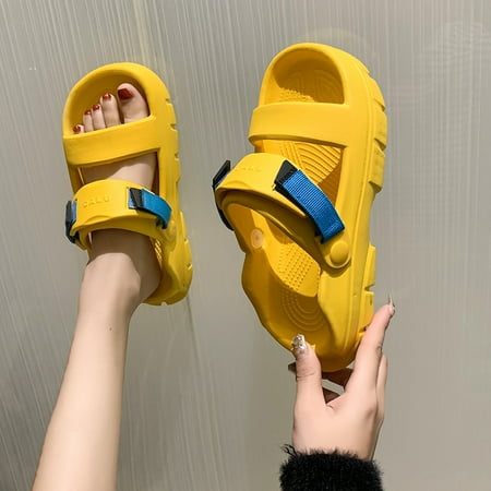 Women‘s Platform Open Toe Sandals Solid Color Hook & Loop Non-slip Slides Shoes Outdoor Versatile Slippers
Women‘s Platform Open Toe Sandals Solid Color Hook & Loop Non-slip Slides Shoes Outdoor Versatile Slippers