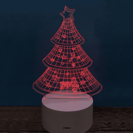 JUSTUP Christmas Tree 3D Night Light USB Illusion Lamp Remote for Bedroom Decor Kids Birthday Gift Socket Table Lights --- White Seat
JUSTUP Christmas Tree 3D Night Light USB Illusion Lamp Remote for Bedroom Decor Kids Birthday Gift Socket Table Lights --- White Seat