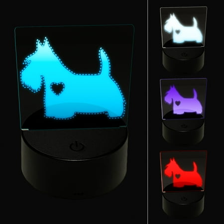 Scottish Terrier Scottie Dog with Heart LED Night Light Sign 3D Illusion Desk Nightstand Lamp
Scottish Terrier Scottie Dog with Heart LED Night Light Sign 3D Illusion Desk Nightstand Lamp