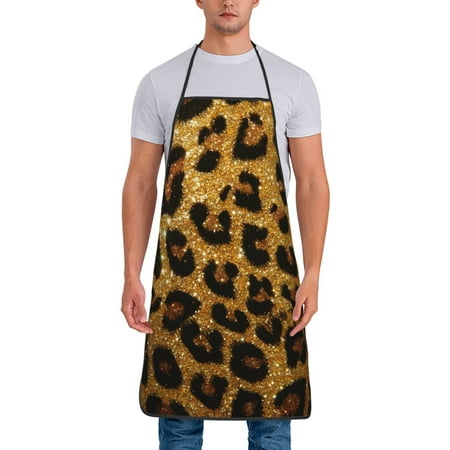 Wukai Golden Leopard Glitter Print Aprons Adjustable Bib Aprons Cooking Kitchen Chef Apron for Women and Men
Wukai Golden Leopard Glitter Print Aprons Adjustable Bib Aprons Cooking Kitchen Chef Apron for Women and Men