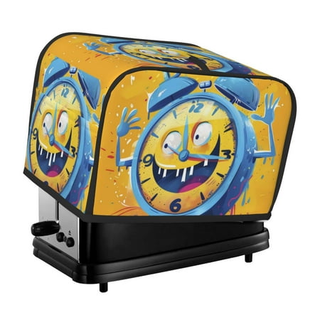 KLL Funny Alarm Clock Illustration Print 2 Slice Toaster Dust Covers Kitchen Small Appliance Cover with 2 Pockets Can hold Jam Spreader Knife & Toaster Tongs (11.4 x 7.9 x 7.5)
KLL Funny Alarm Clock Illustration Print 2 Slice Toaster Dust Covers Kitchen Small Appliance Cover with 2 Pockets Can hold Jam Spreader Knife & Toaster Tongs (11.4 x 7.9 x 7.5)