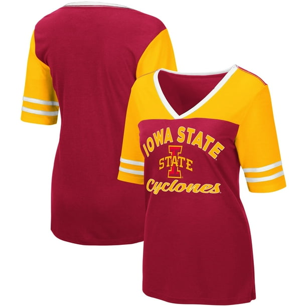 Iowa State Cyclones Colosseum Women's Samantha V-Neck T-Shirt - Cardinal