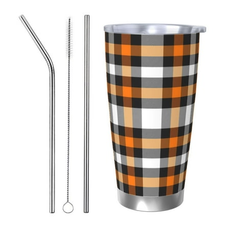 Gaeub Orange Plaid Print 20-Ounce Stainless Steel Car Cup Tumblers Cups with Lids and Straw Coffee Cups for Adults Kids Home Car Office School Travel Party-Straw Three-piece Set
Gaeub Orange Plaid Print 20-Ounce Stainless Steel Car Cup Tumblers Cups with Lids and Straw Coffee Cups for Adults Kids Home Car Office School Travel Party-Straw Three-piece Set