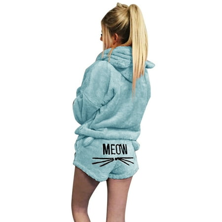 Women Plush Pajamas Set Thick Hoodie Long Tops+Embroidery Shorts Sleepwear Homewear 4 4XL
Women Plush Pajamas Set Thick Hoodie Long Tops+Embroidery Shorts Sleepwear Homewear 4 4XL
