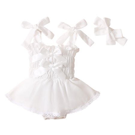 Infant Girls Bodysuits Bowknot Headbands Ruffle Trim Sleeveless Baby Clothes Newborn Kids Children Loose Fashion Outwear Leisure Spring Summer Rompers Jumpsuits
Infant Girls Bodysuits Bowknot Headbands Ruffle Trim Sleeveless Baby Clothes Newborn Kids Children Loose Fashion Outwear Leisure Spring Summer Rompers Jumpsuits