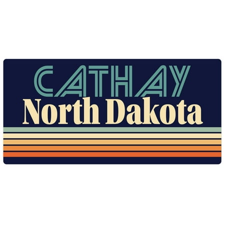 Cathay North Dakota 5 x 2.5-Inch Fridge Magnet Retro Design