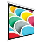 Universal Pull-Down Manual Projection Screen (42.5 in. x 56.6 in. - 72 in. Dia.)