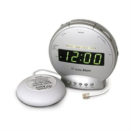 Sonic Alert Alarm Clock with Phone Signaler and Vibrator SA-SBT425SS