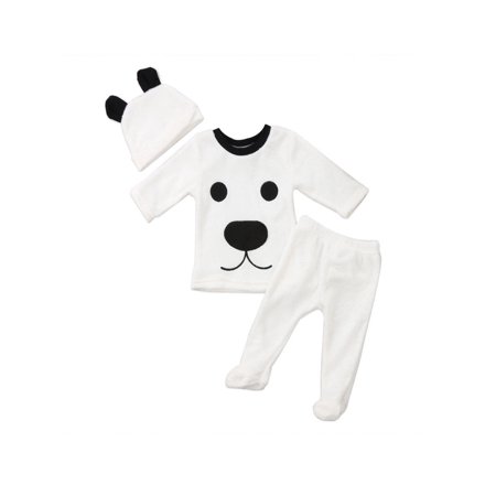 Newborn Baby Boys Girls Outfits Long Sleeve T-Shirt Tops + Pants Footies + Bear Ears Hat 3Pcs Fluffy Clothes
Newborn Baby Boys Girls Outfits Long Sleeve T-Shirt Tops + Pants Footies + Bear Ears Hat 3Pcs Fluffy Clothes