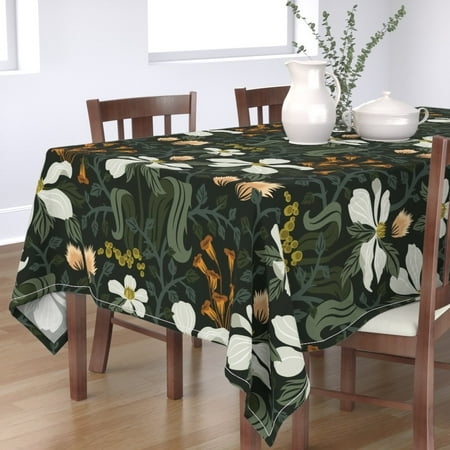 Cotton Sateen Tablecloth 70 Square - Vines White Leaves Floral Classy Dark Print Custom Table Linens by Spoonflower
Cotton Sateen Tablecloth 70 Square - Vines White Leaves Floral Classy Dark Print Custom Table Linens by Spoonflower