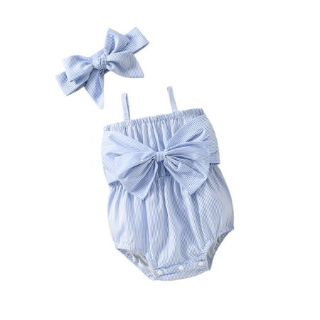 aturustex Summer Newborn Baby Girls Casual Bodysuit Outfits Cute Bow Stripe Straps Romper + Headband 2pcs Sets for Infant (0-24 Months)
aturustex Summer Newborn Baby Girls Casual Bodysuit Outfits Cute Bow Stripe Straps Romper + Headband 2pcs Sets for Infant (0-24 Months)