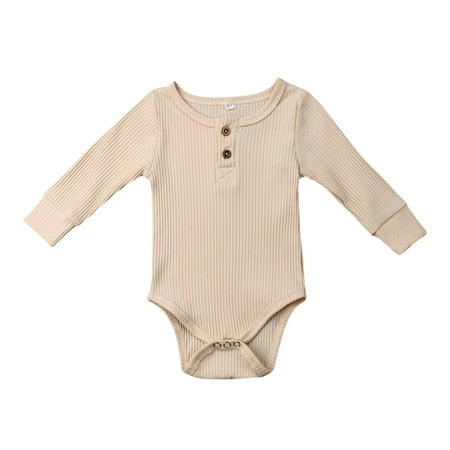 Douhoow Spring Infant Baby Girl Boy Ribbed Bodysuit Long Sleeve Solid Ruffle Jumpsuit Sunsuit
Douhoow Spring Infant Baby Girl Boy Ribbed Bodysuit Long Sleeve Solid Ruffle Jumpsuit Sunsuit